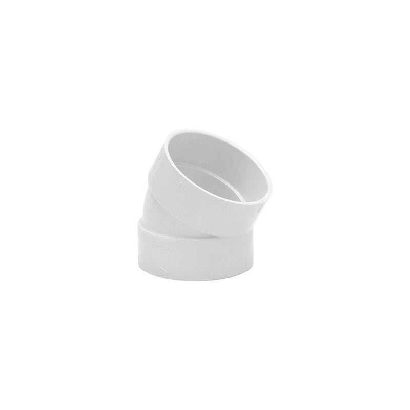 Elbow PVC pipe fitting – Vaculine – 30° – Medium-radius