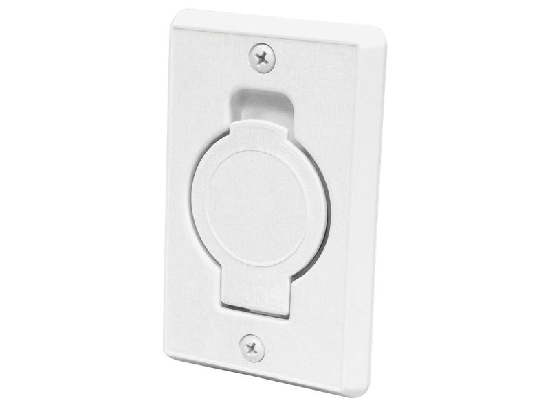 Wall inlet with round door – White