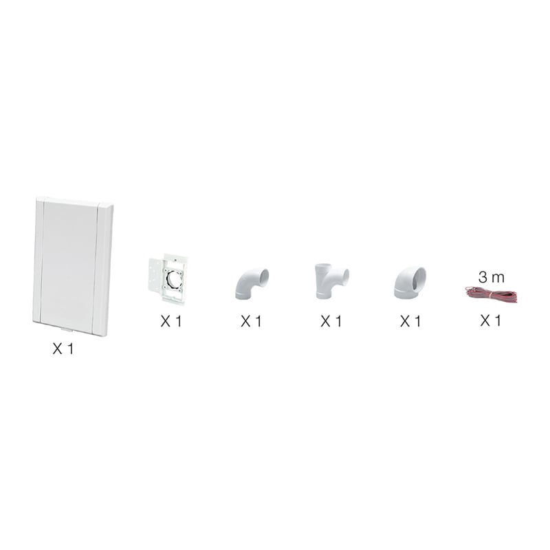 Nearby installation kit – 1 white wall inlet